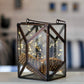 Geometric Lantern, Antique Copper - 8.6''X6.1'' - Behoma