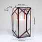 Geometric Lantern, Antique Copper - 8.6''X6.1'' - Behoma