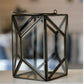 Geometric Lantern, Nickel Black - 6.10''X 6.69'' - Behoma