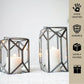 Geometric Lantern, Nickel Black - 6.10''X 6.69'' - Behoma