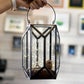Geometric Lantern, Nickel Black - 6.10''X 6.69'' - Behoma