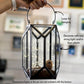 Geometric Lantern, Nickel Black - 6.10''X 6.69'' - Behoma