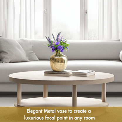 Metal Flower Vase Gold - Behoma