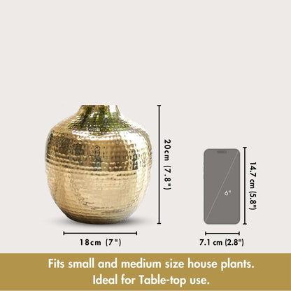 Metal Flower Vase Gold - Behoma