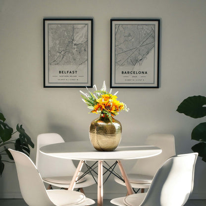 Metal Flower Vase Gold - Behoma