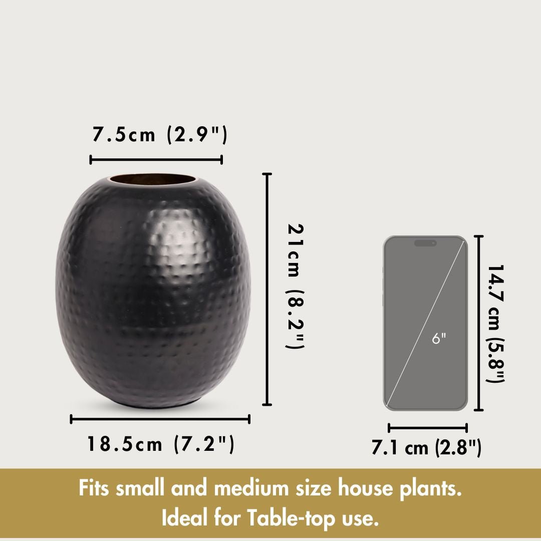 Metal flower vase, vase for home decor