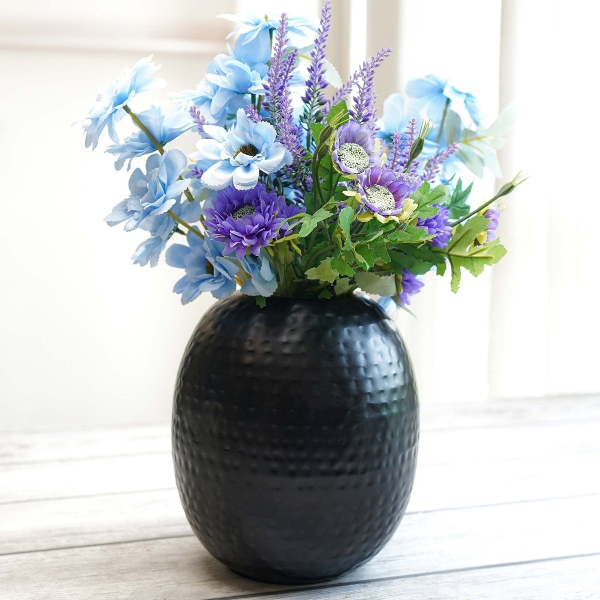 Metal flower vase, vase for home decor