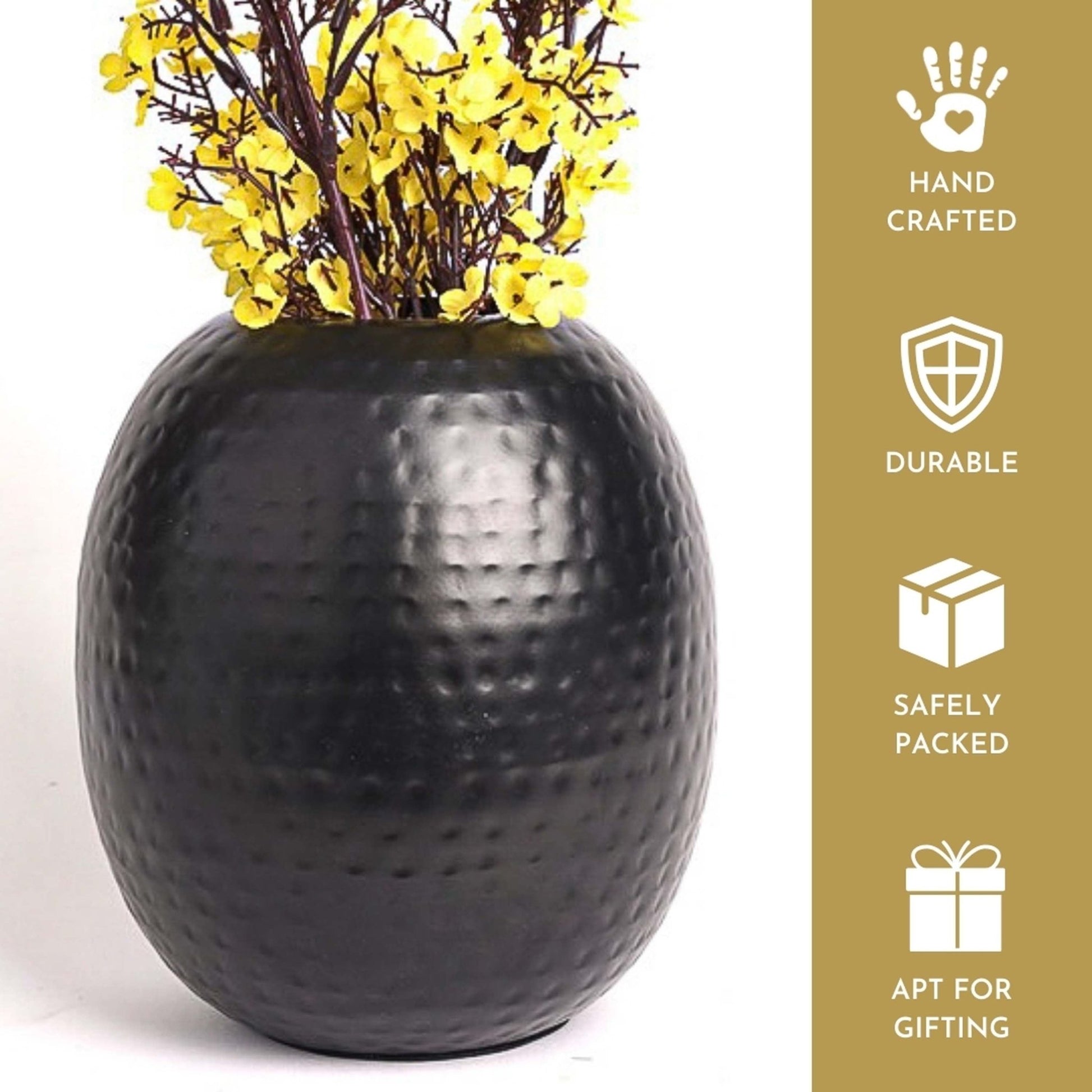Metal flower vase, vase for home decor