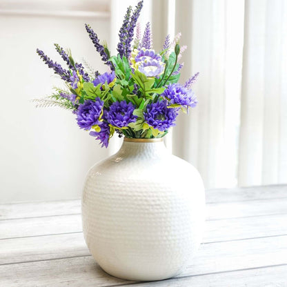 Metal Flower Vase - White - Behoma