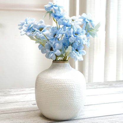Metal Flower Vase - White - Behoma