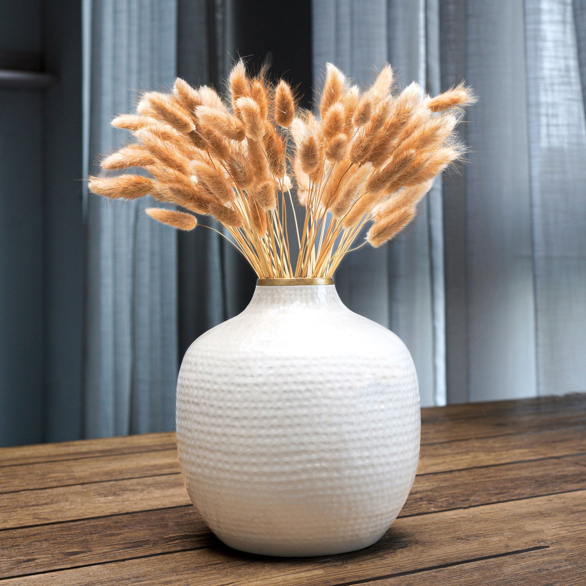 Metal Flower Vase - White - Behoma