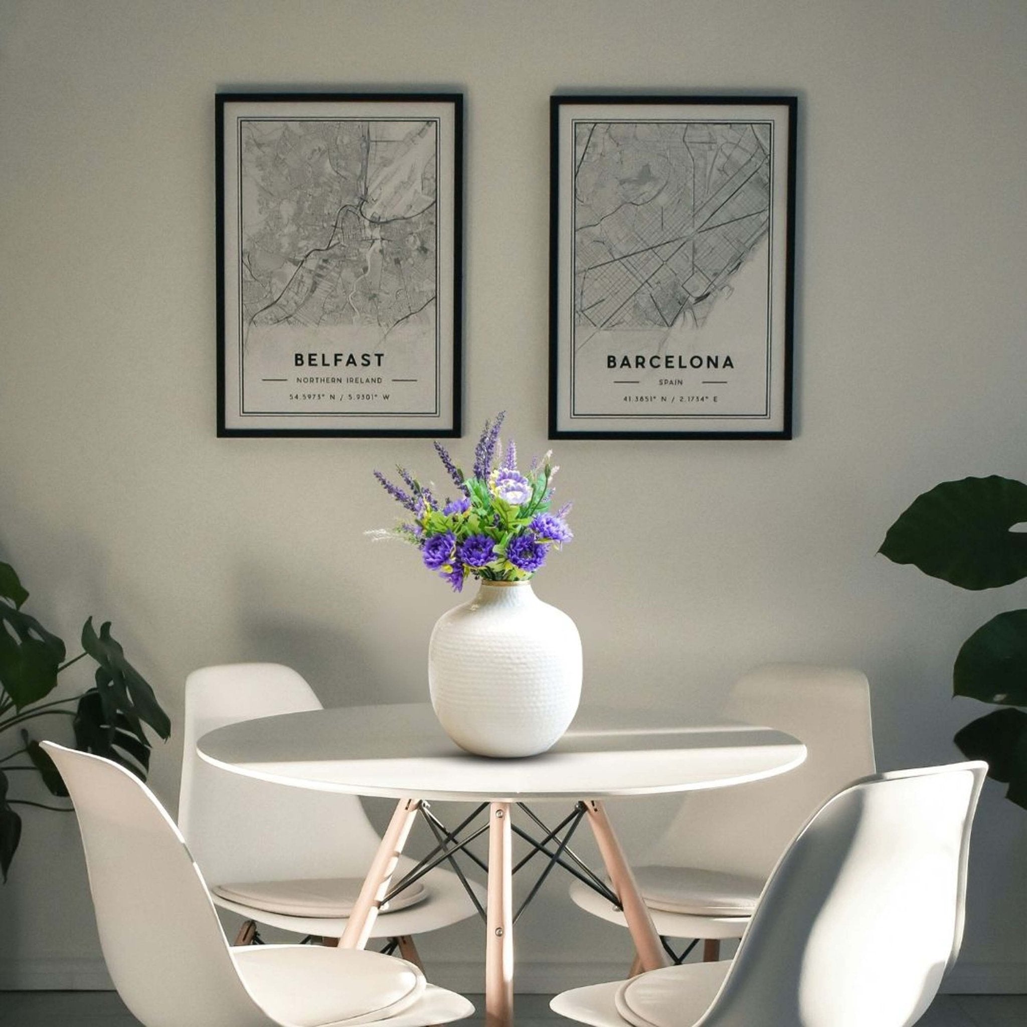 Metal Flower Vase - White - Behoma