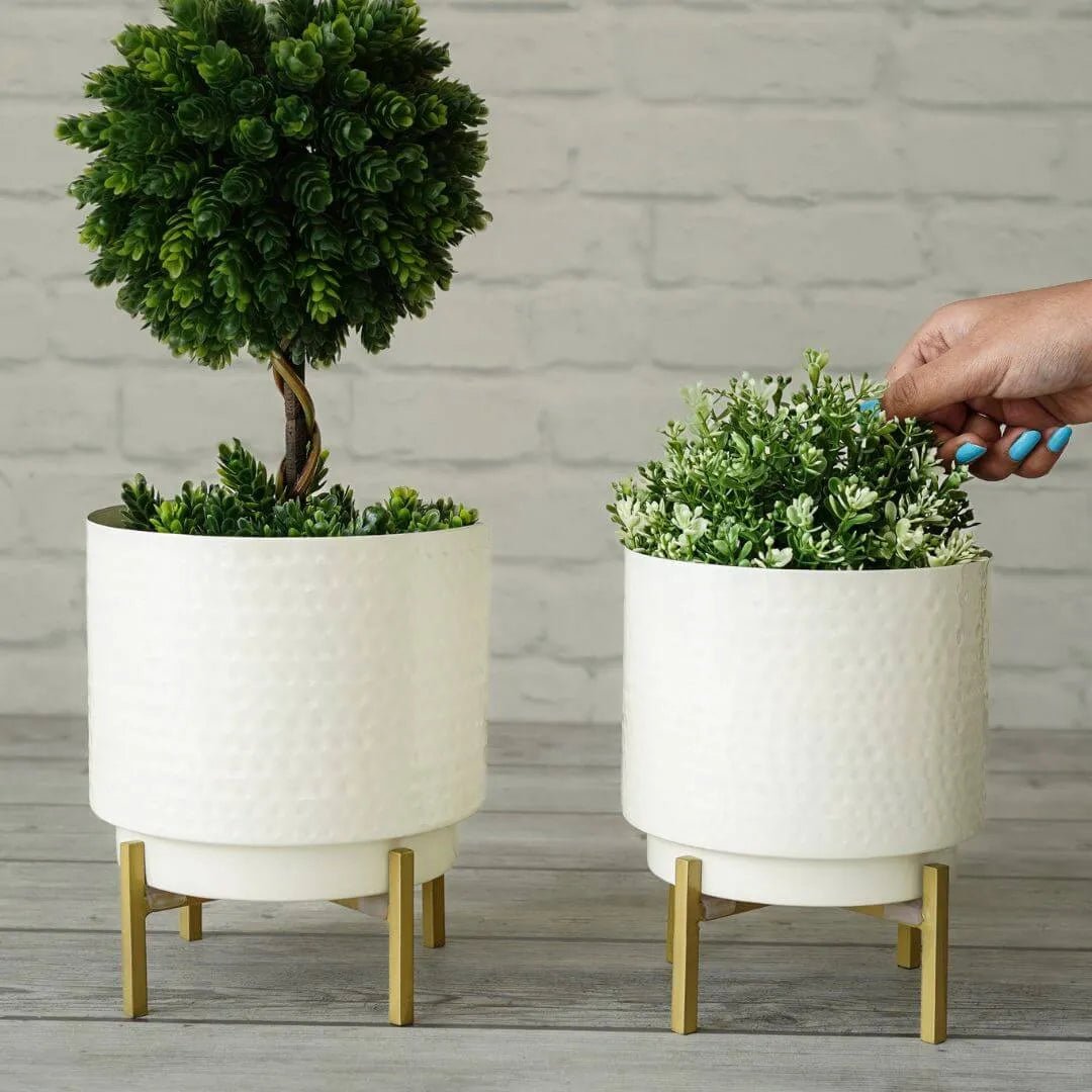 Hammered Indoor Planter, Set