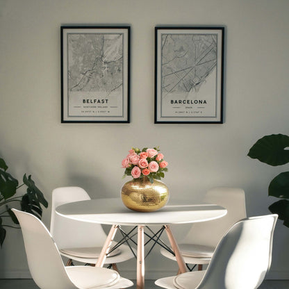 Hammered Metal Flower Vase | Gold - Behoma