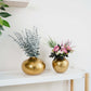 Hammered Metal Flower Vase Set | Gold - Behoma