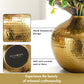 Hammered Metal Flower Vase Set | Gold - Behoma