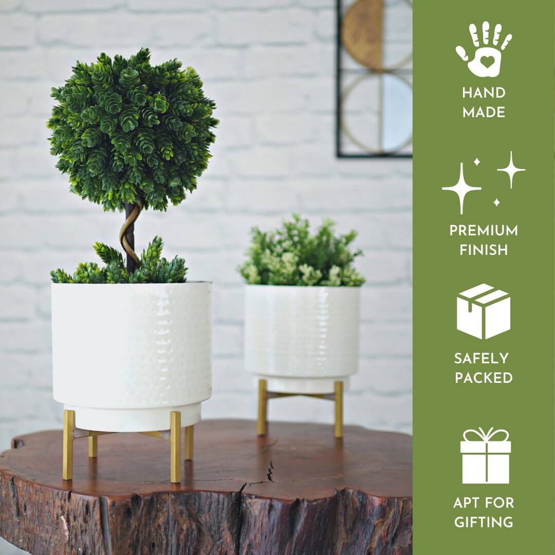 Hammered Indoor Planter, Set