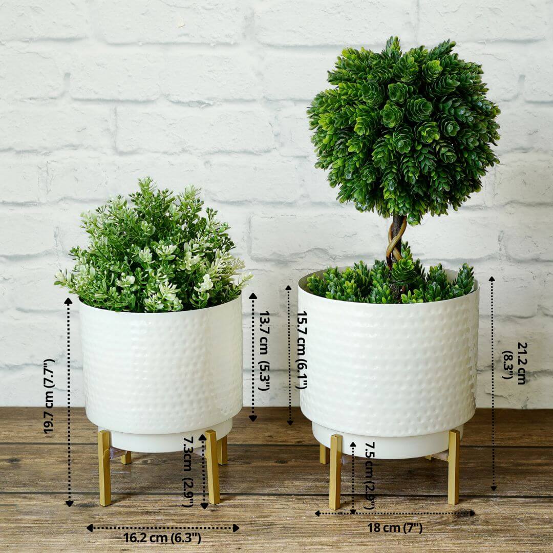 Hammered Indoor Planter, Set