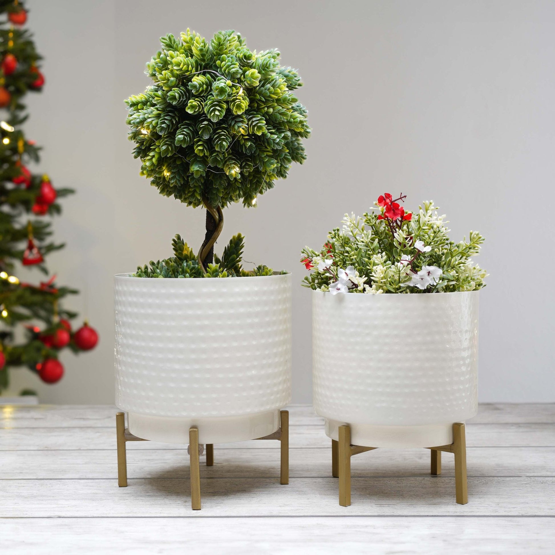 Hammered Indoor Planter, Set