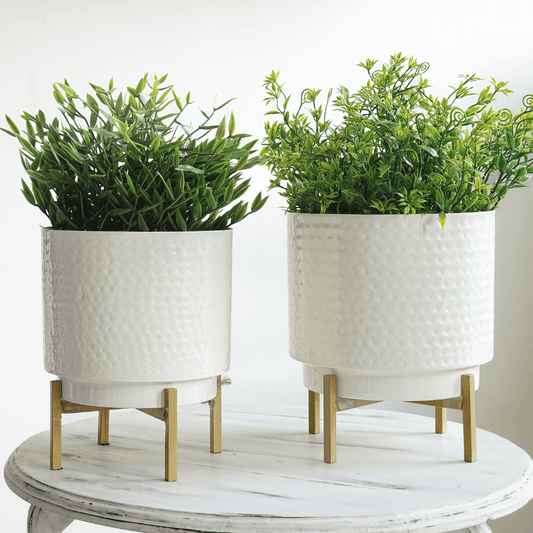 Hammered Indoor Planter, Set