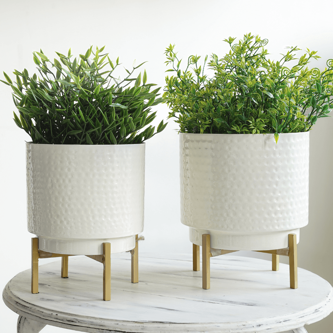 Hammered Indoor Planter, Set