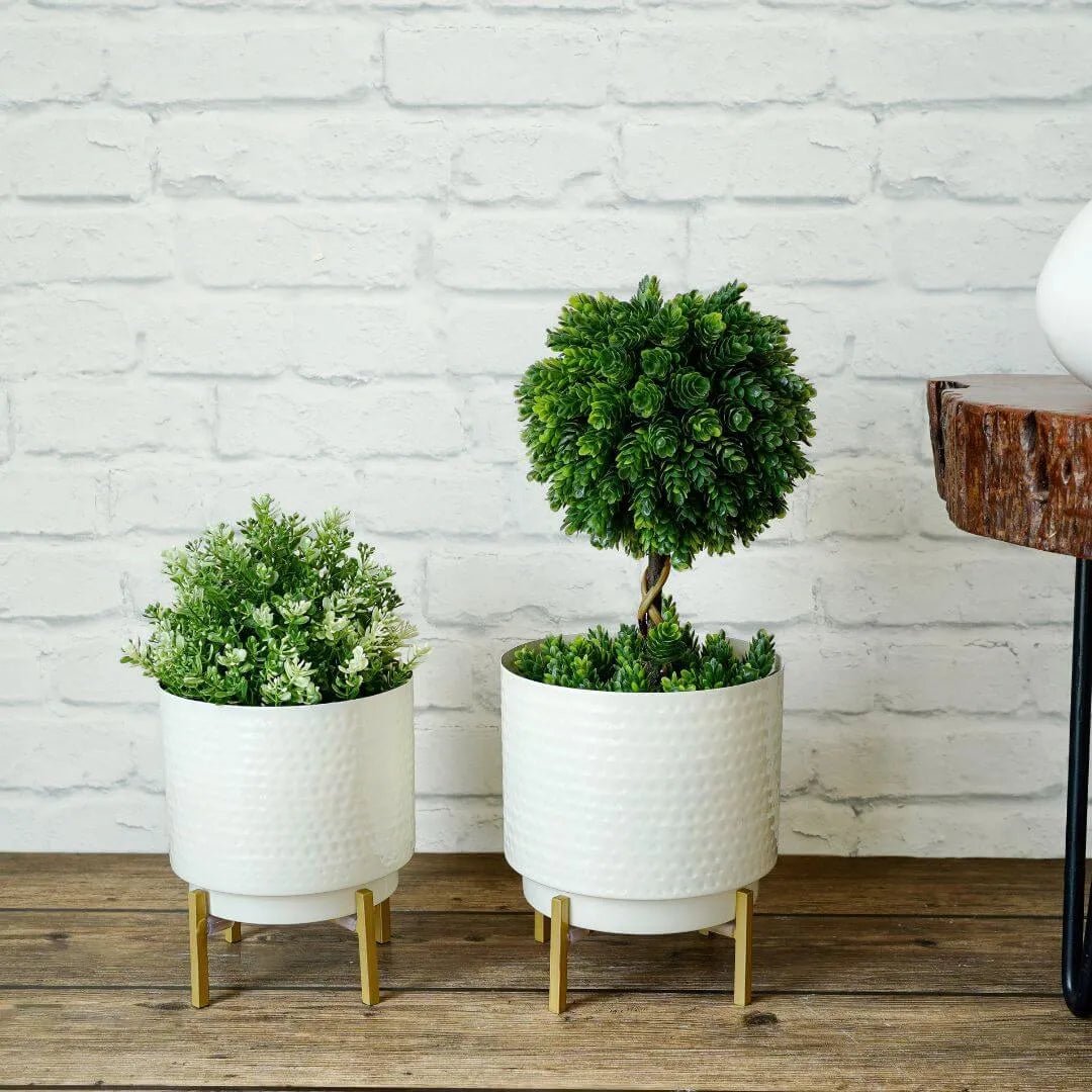 Hammered Indoor Planter, Set