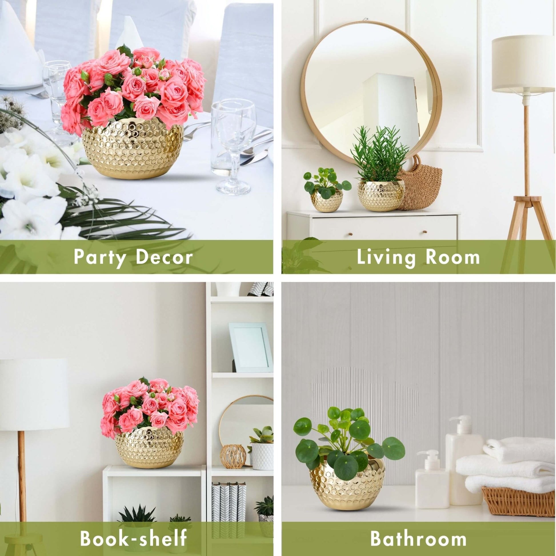 Honeycomb Metal Planter, Set - Behoma