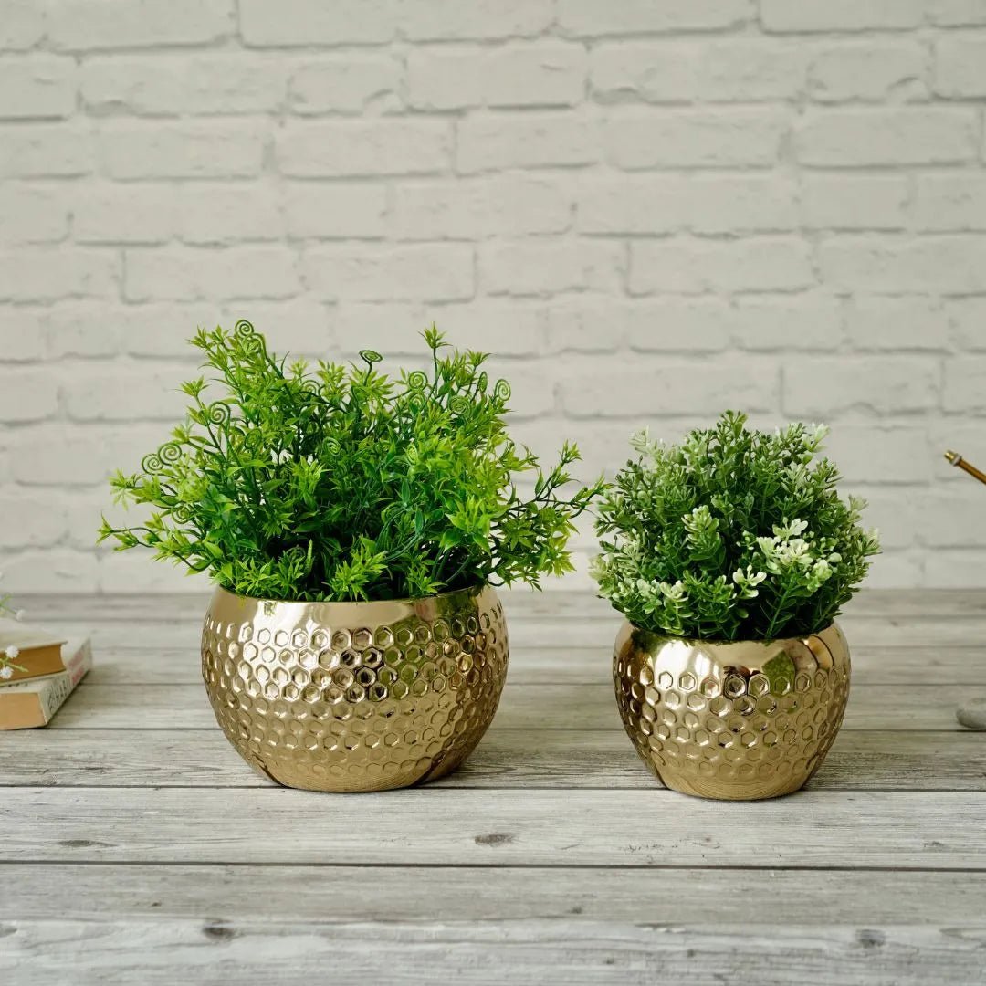 Honeycomb Metal Planter, Set - Behoma