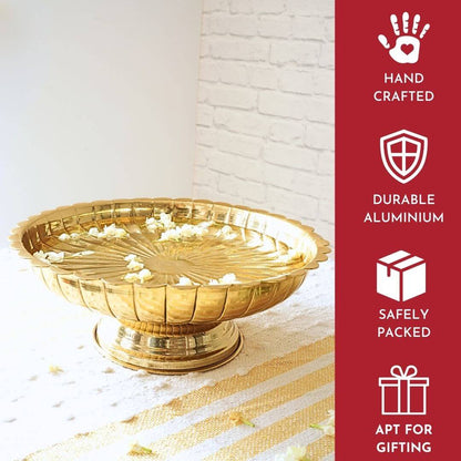 Metal Urli, Metal urli bowl, Traditional urli bowl, Floating flower urli