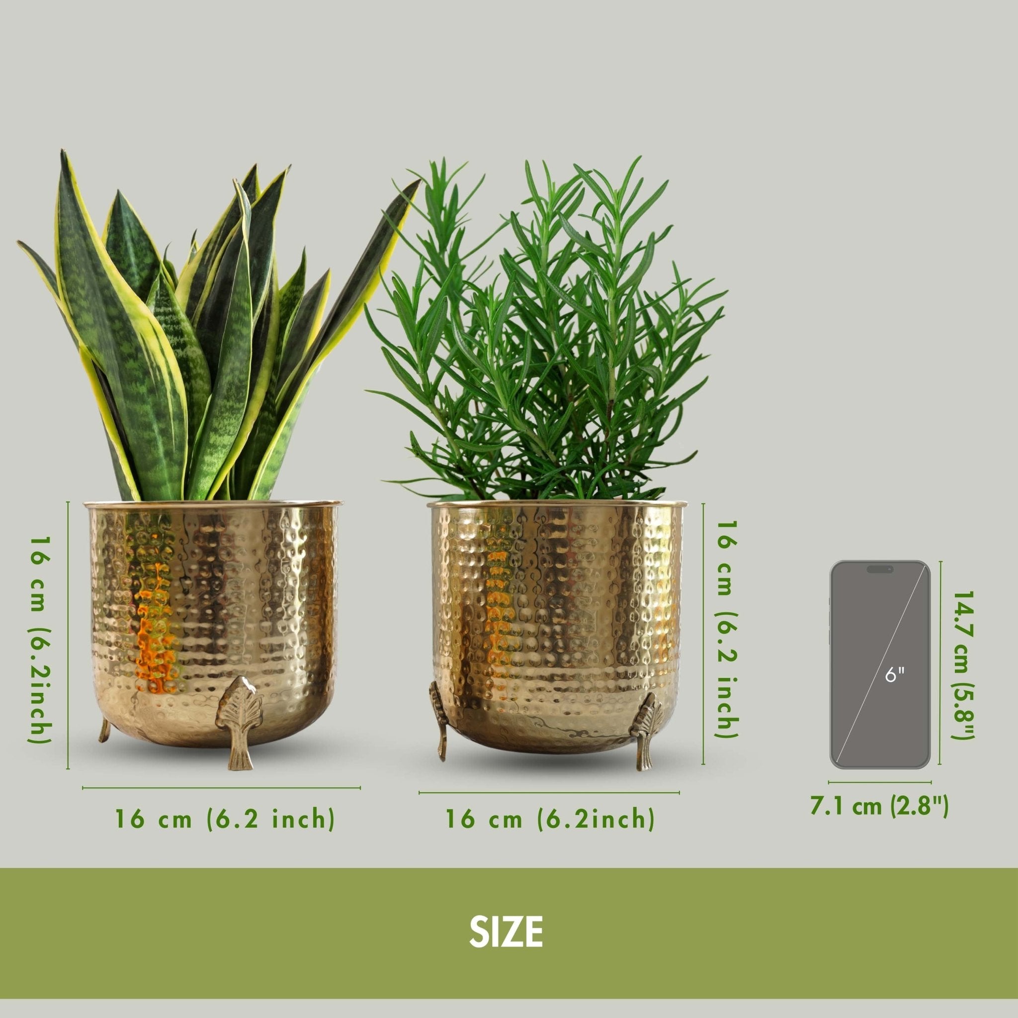 Leaf Leg Metal Planter, Set - Behoma