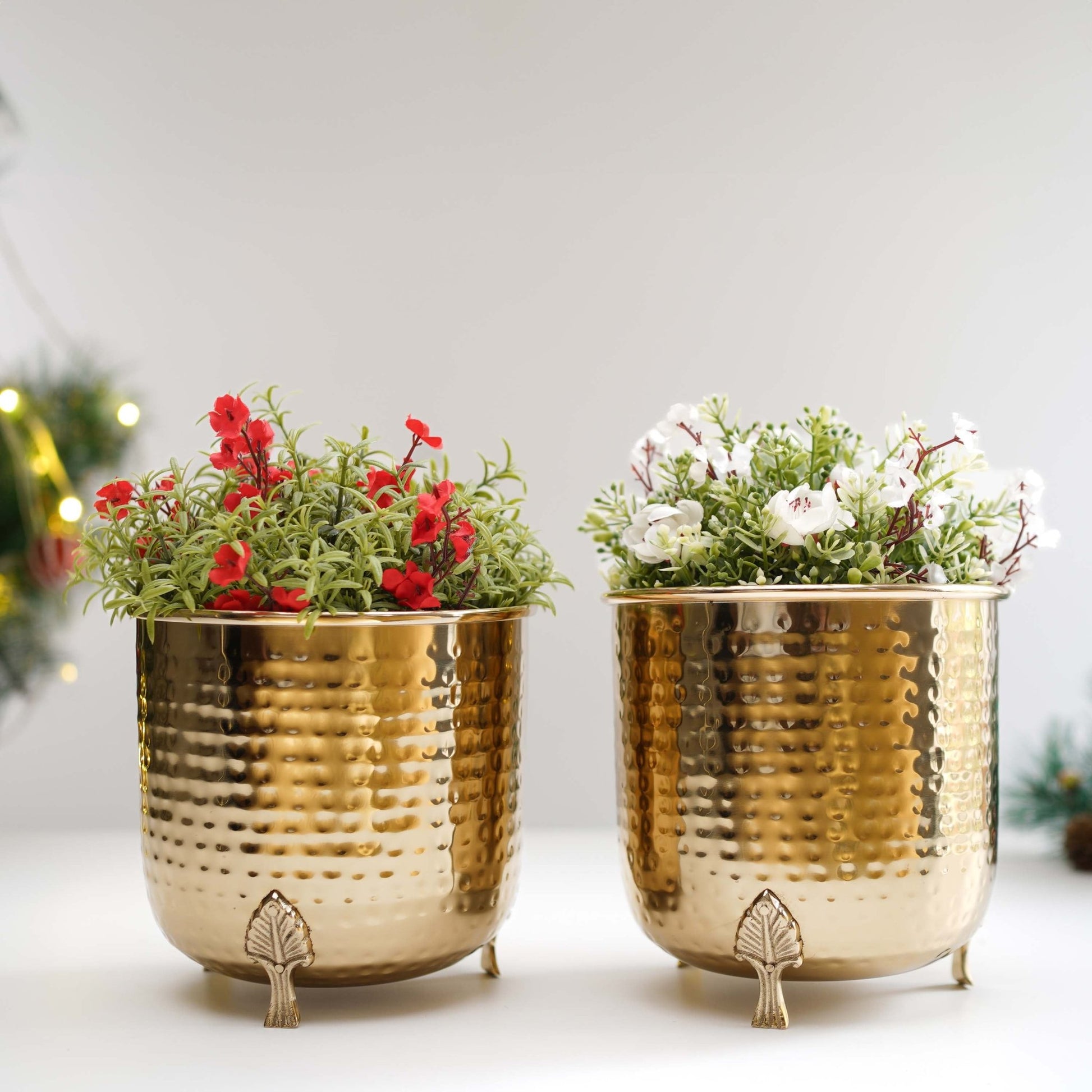 Leaf Leg Metal Planter, Set - Behoma