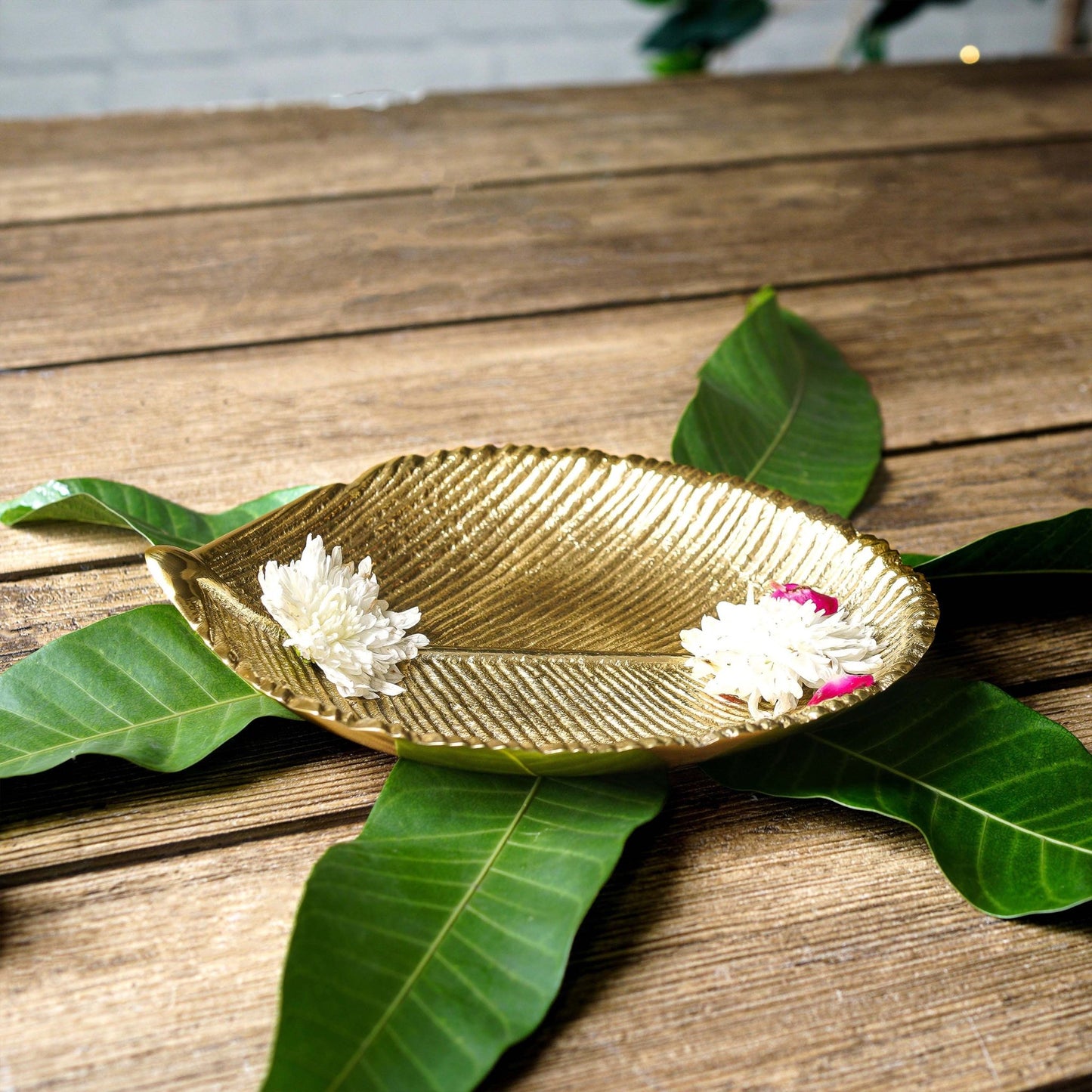 Metal decorative tray, Metal serving tray, Decorative metal platter, Small