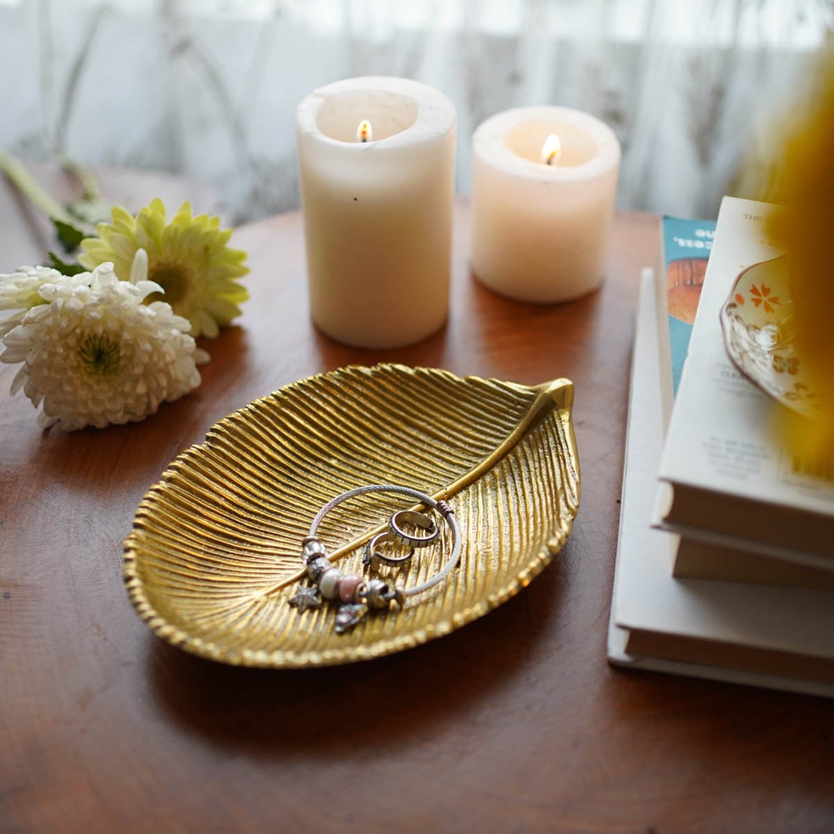 Metal decorative tray, Metal serving tray, Decorative metal platter, Small