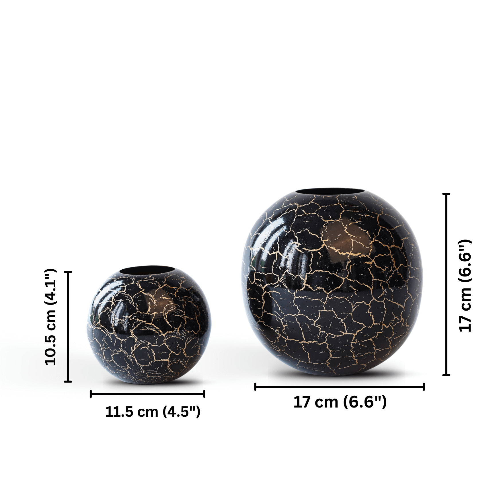 Metal Ball Flower Vase, Set - Behoma