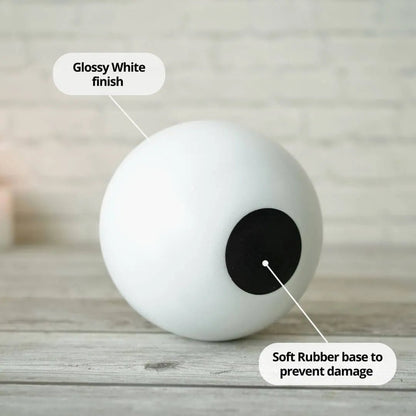 Metal Ball Flower Vase Large | White - Behoma