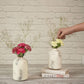 Metal Bottle Flower Vase, Black Crackled, Set of 2 - 6.2'' - Behoma