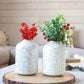 Metal Bottle Flower Vase, Off white  - Behoma