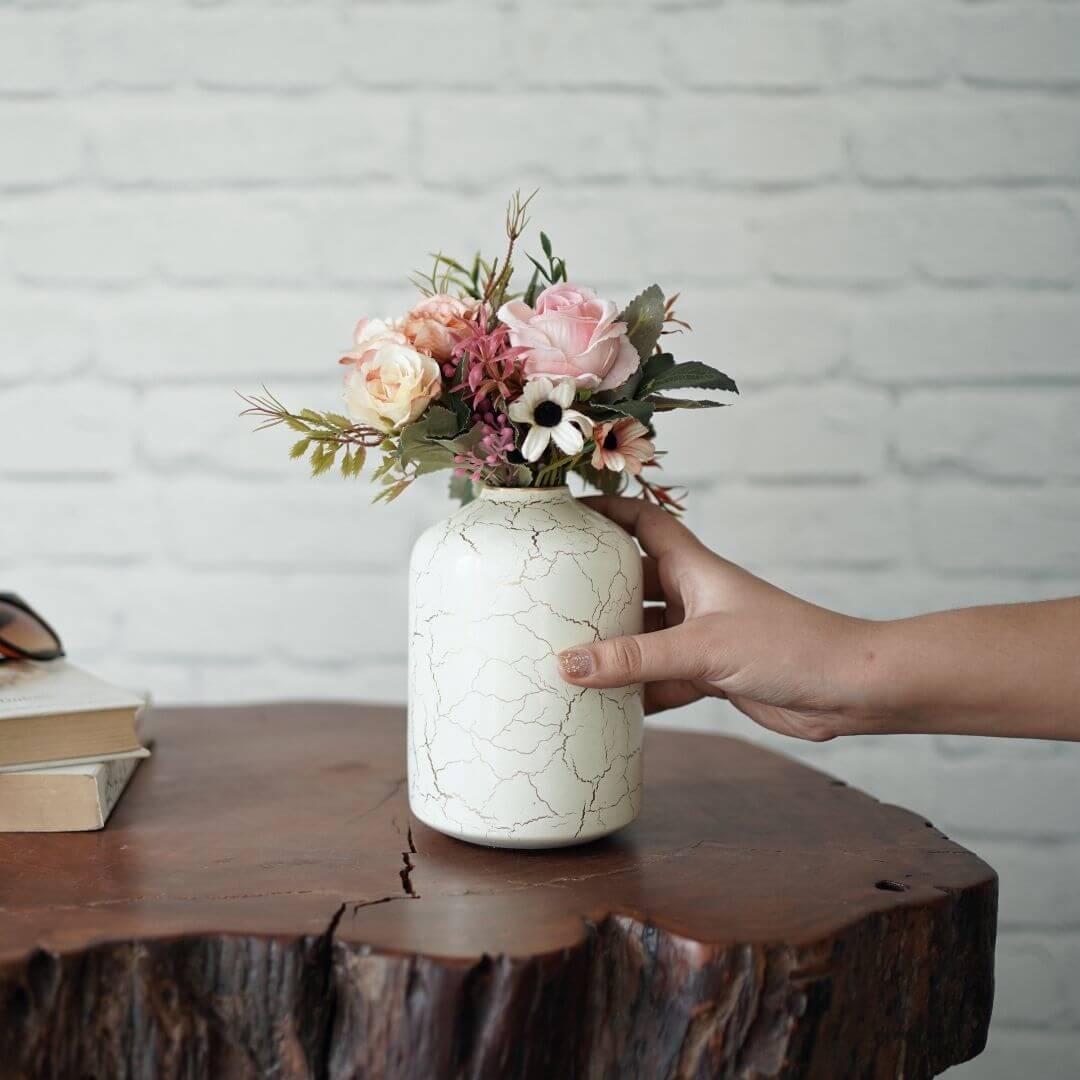 Metal Bottle Flower Vase - Behoma