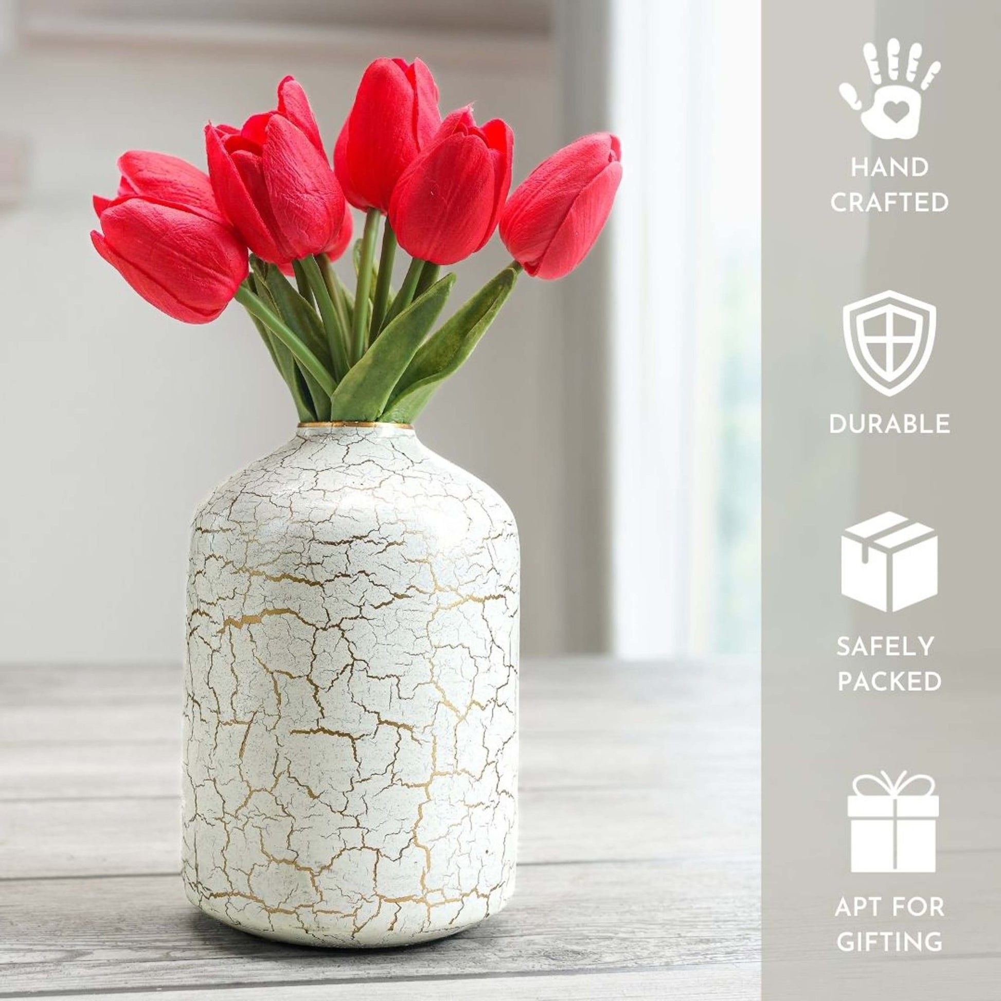 Metal Bottle Flower Vase - Behoma