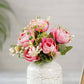 Off-white Metal Flower Vase | Crackled