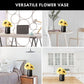 Metal Bud Bottle Flower Vase, Black Crackled, 6.2'' - Behoma