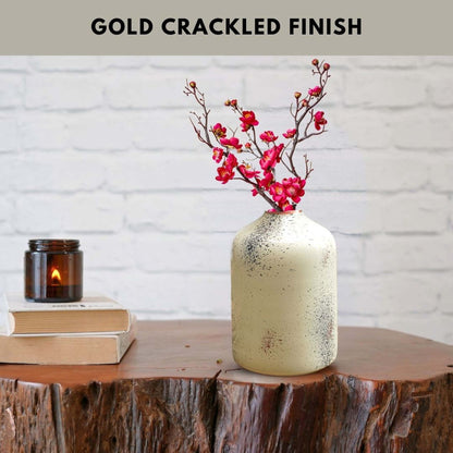 Metal Bud Bottle Flower Vase - Behoma