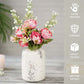 Metal Bud Bottle Flower Vase, Off - white Speckled, 6'' - Behoma