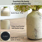 Metal Bud Bottle Flower Vase, Off - white Speckled, 6'' - Behoma