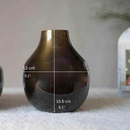 Metal Bud Flower Vase, Antique Brass - 6.1'' - Behoma