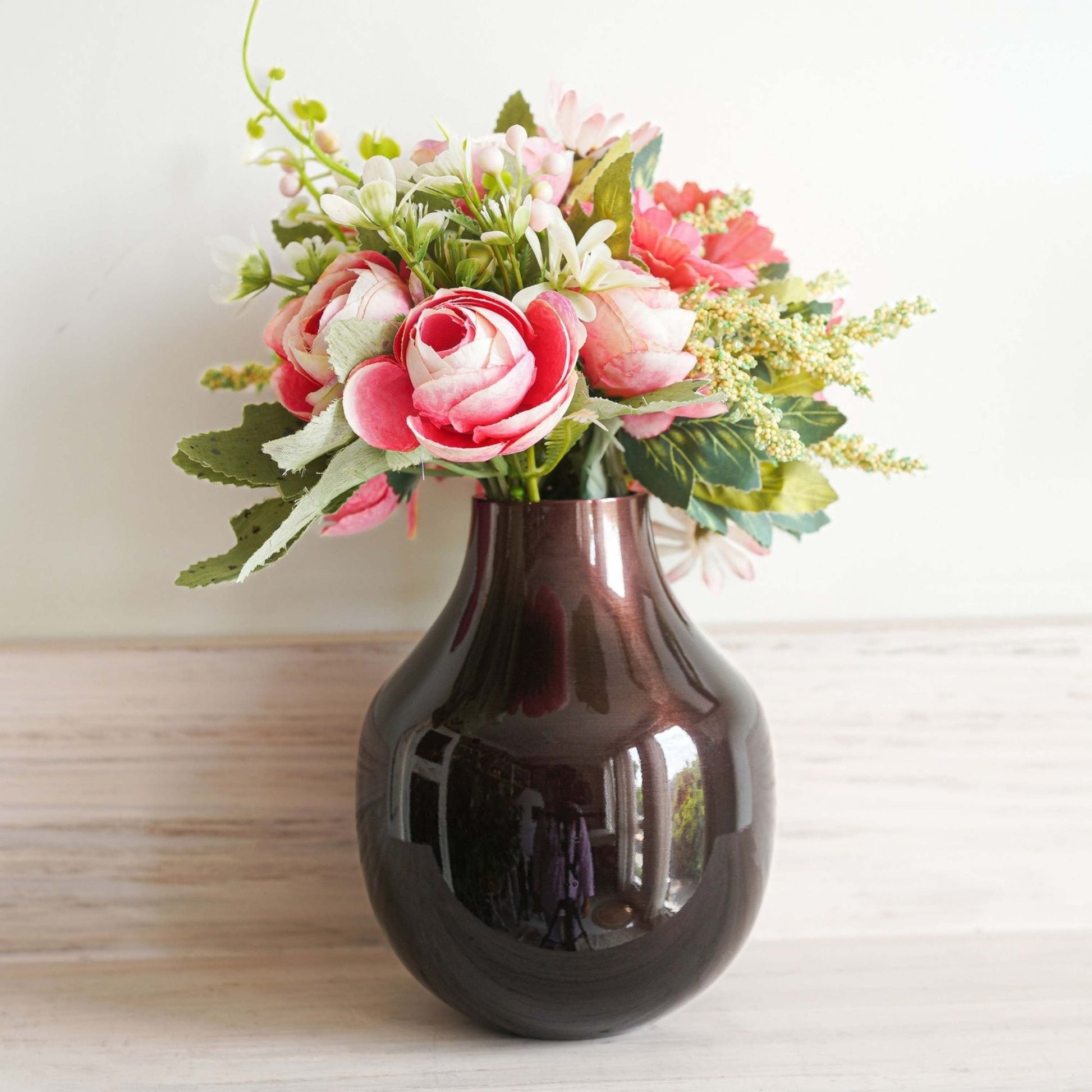 Metal Bud Flower Vase, Antique Copper - 6.1'' - Behoma