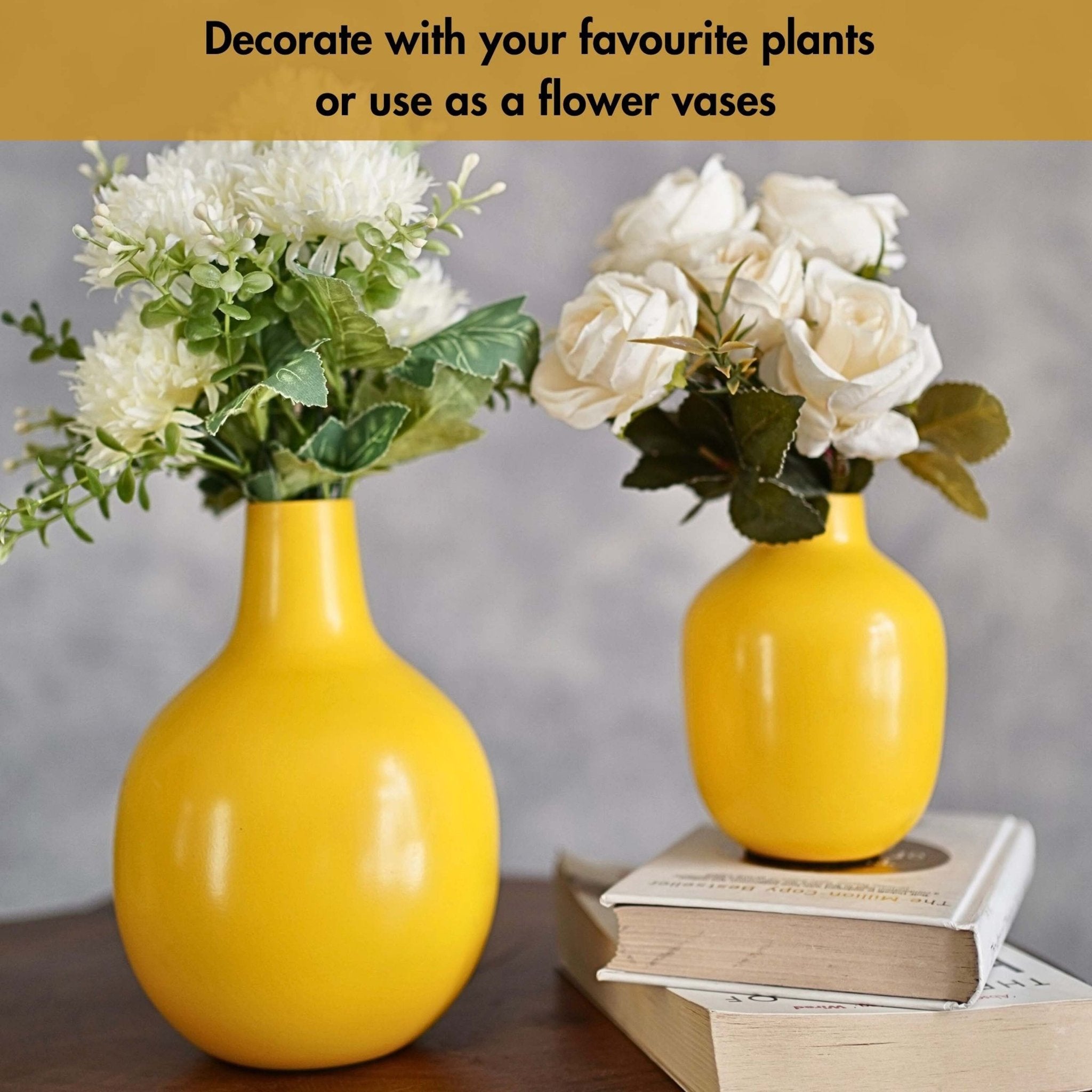 Metal flower Vase set of 2 - Behoma