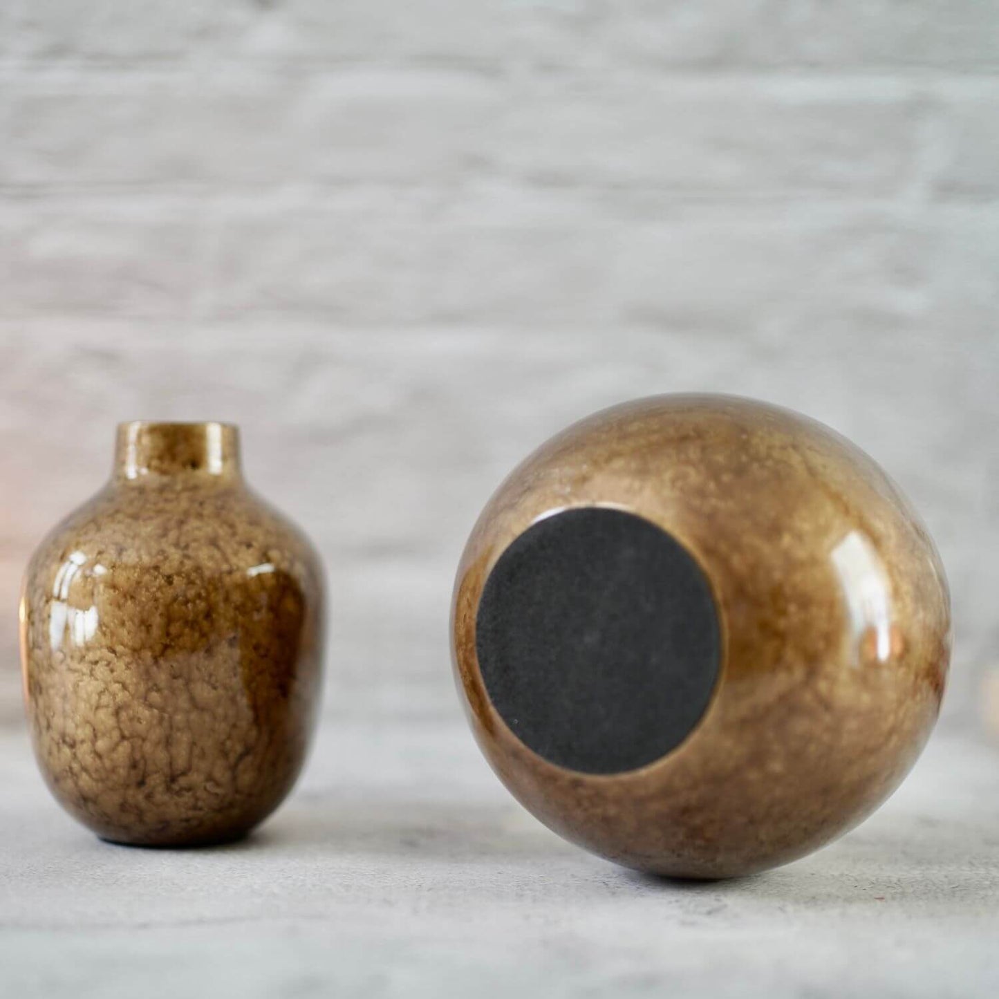 Metal Bud Vase, Antique Gold finish, Set of 3 - Behoma