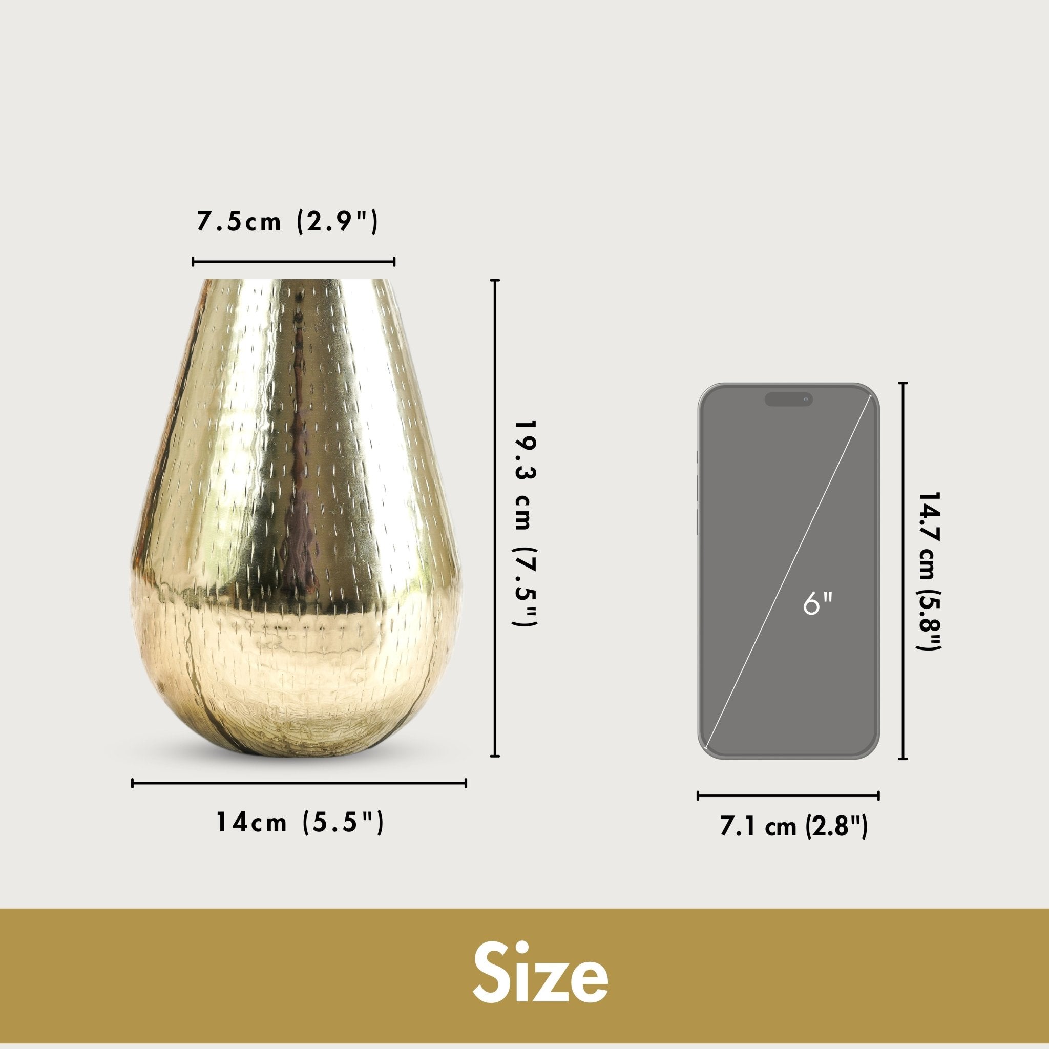 Metal Vase, Unique Gifts for Her, Women's Day Gift