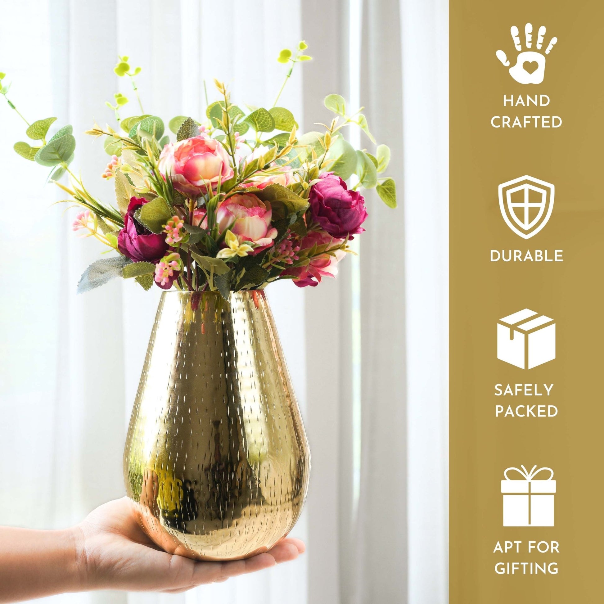 Metal Vase, Unique Gifts for Her, Women's Day Gift